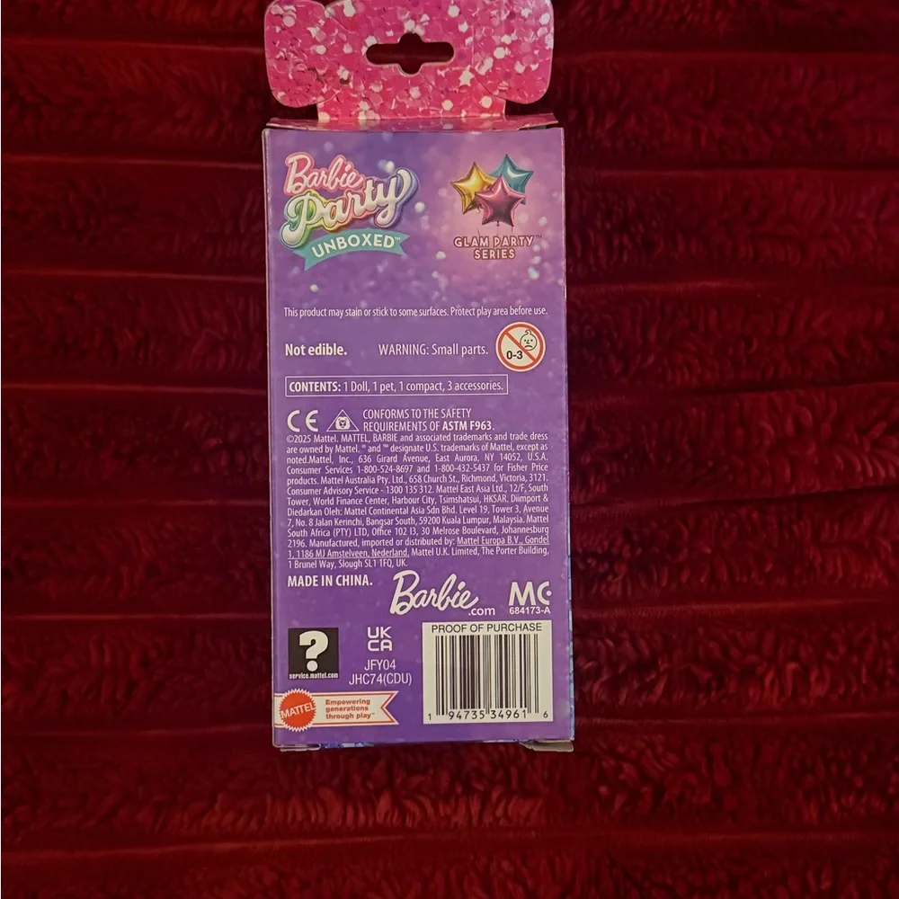 Mattel Barbie Party Unboxed Color-Change Dough Set - Pink & Purple